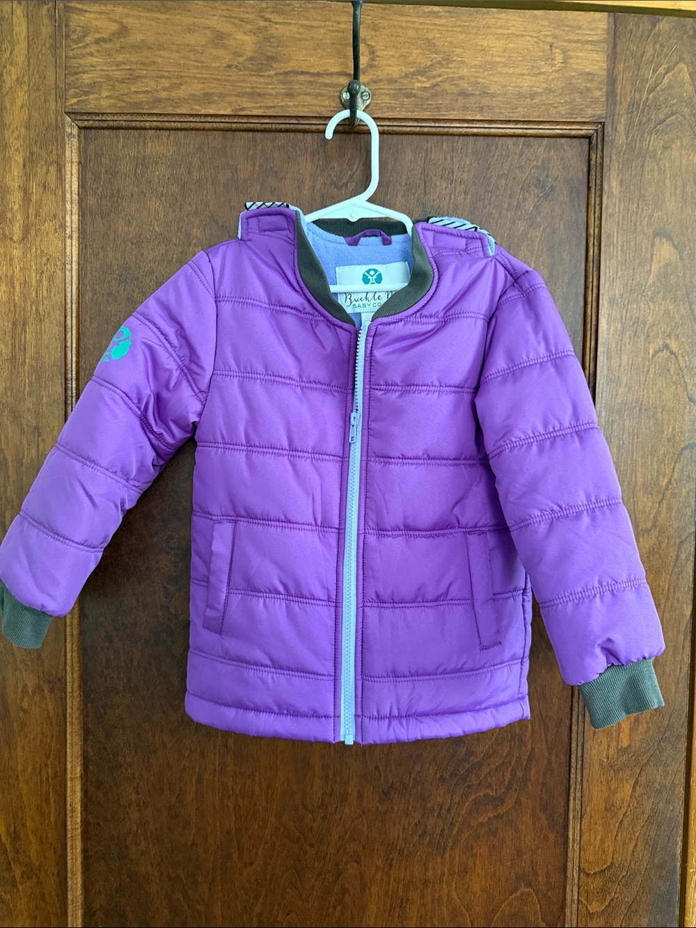 Purple Puffer Jacket for Kids - Breathable Insulated Coat